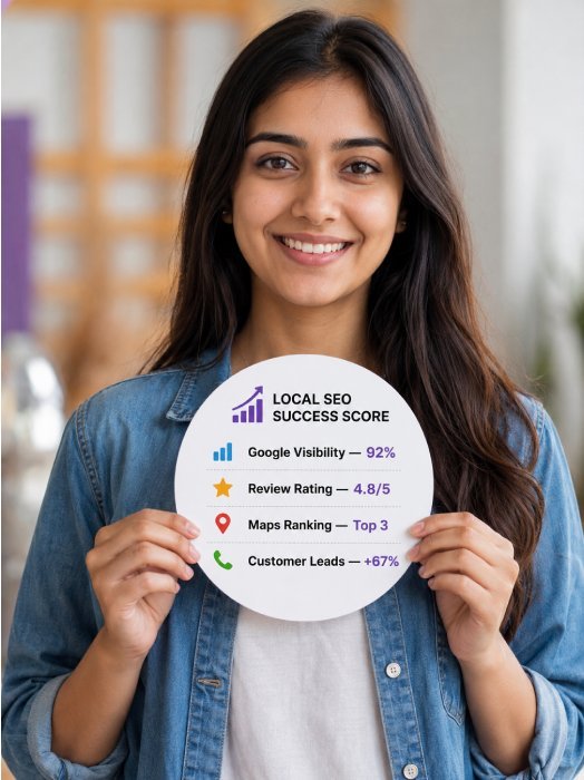 Happy local SEO customer